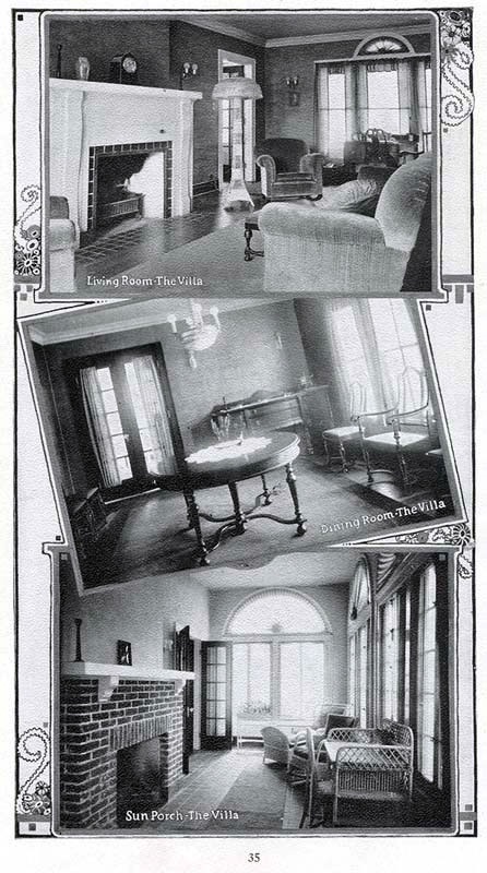 3 rooms in The Villa - living room, dining room, and sun porch