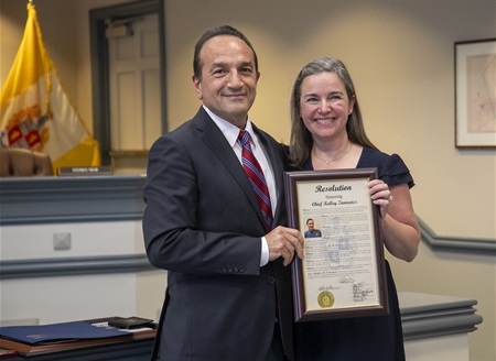 Commissioner Tayfun Selen and Sheriff Chief Zienowicz retirement