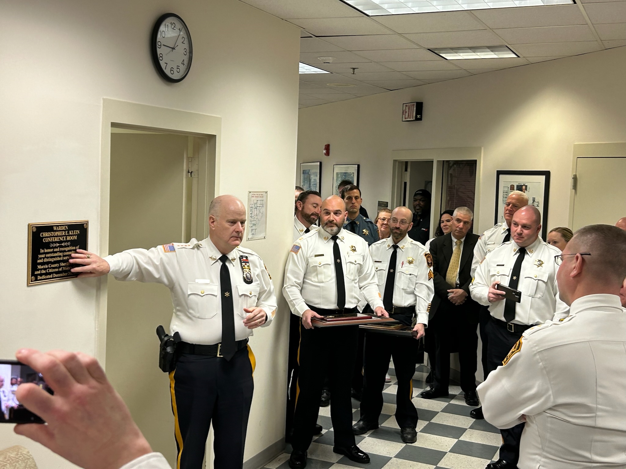 Chris Klein Retires plaque presentation