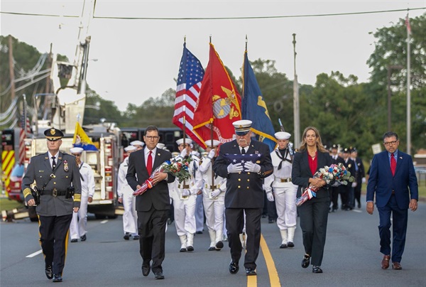 Dignitaries walking.