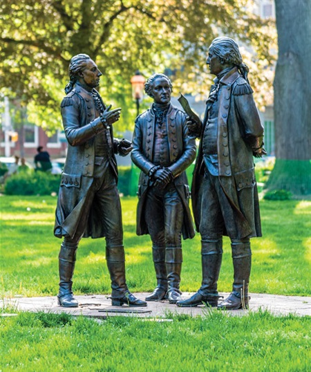 Morristown Green Statues 