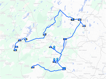 A digital map of the historic sites