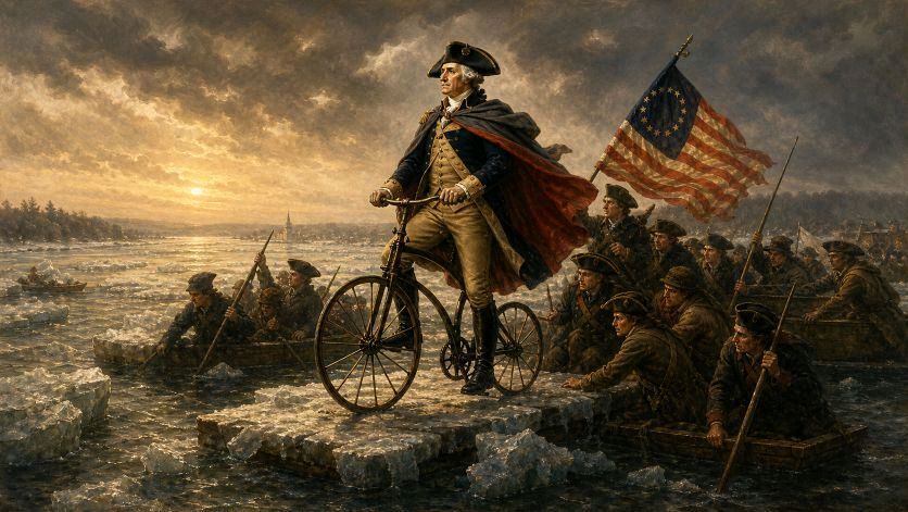 Washington crossing on bike