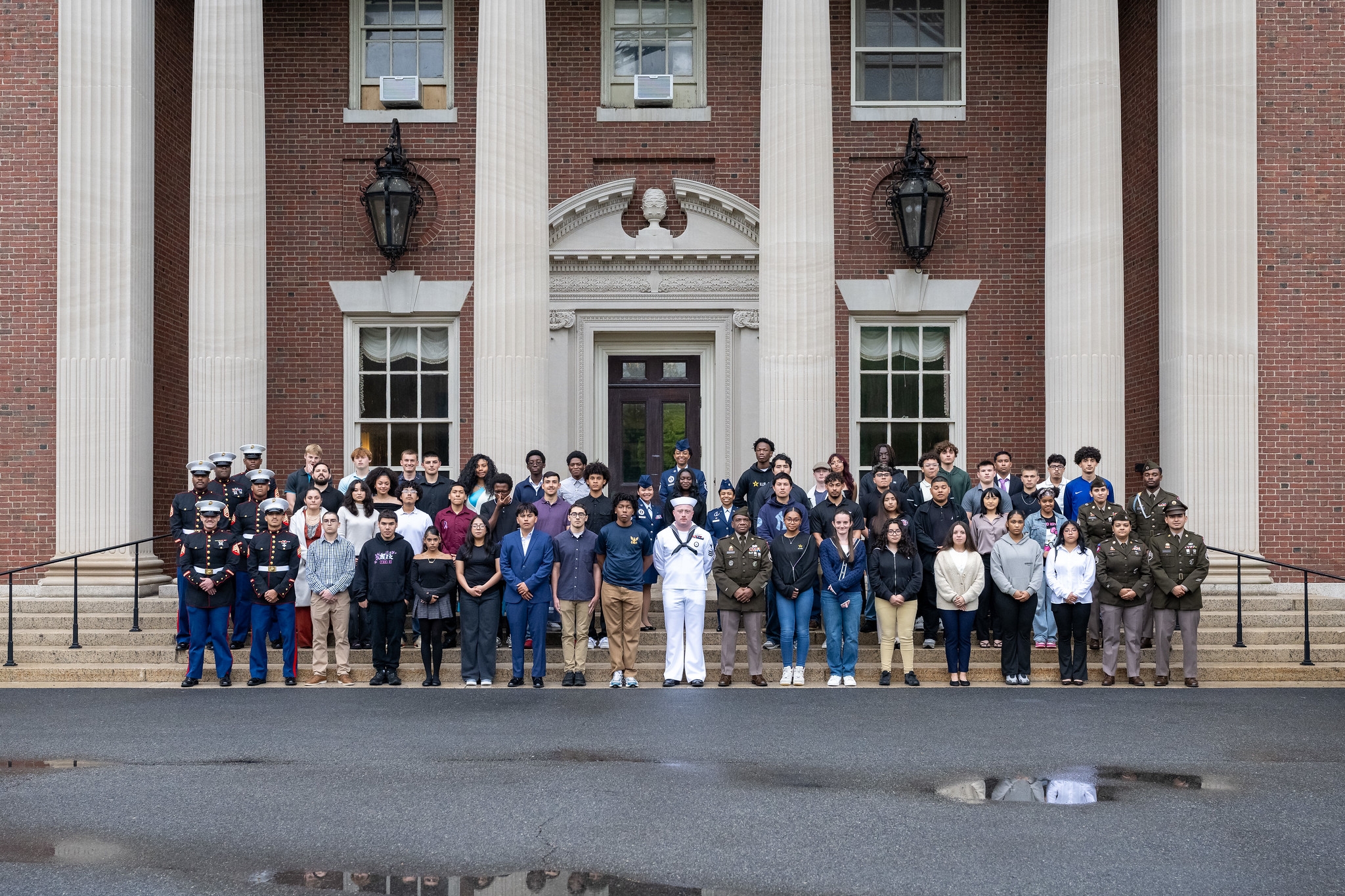 Group photos of the student enlistees at FDU’s Our Community Salutes of North Jersey