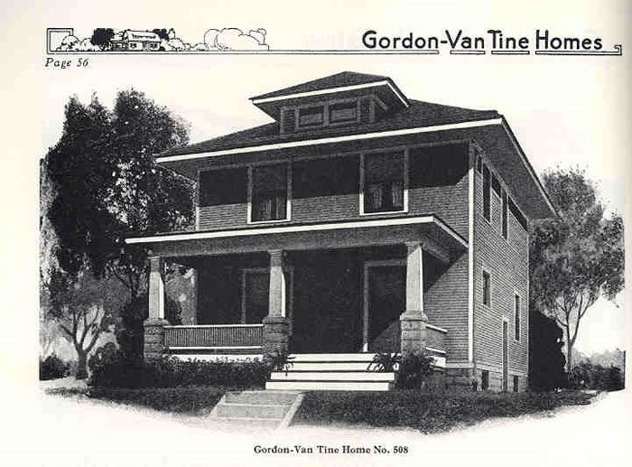 Illustration of a Gordon-Van Tine home