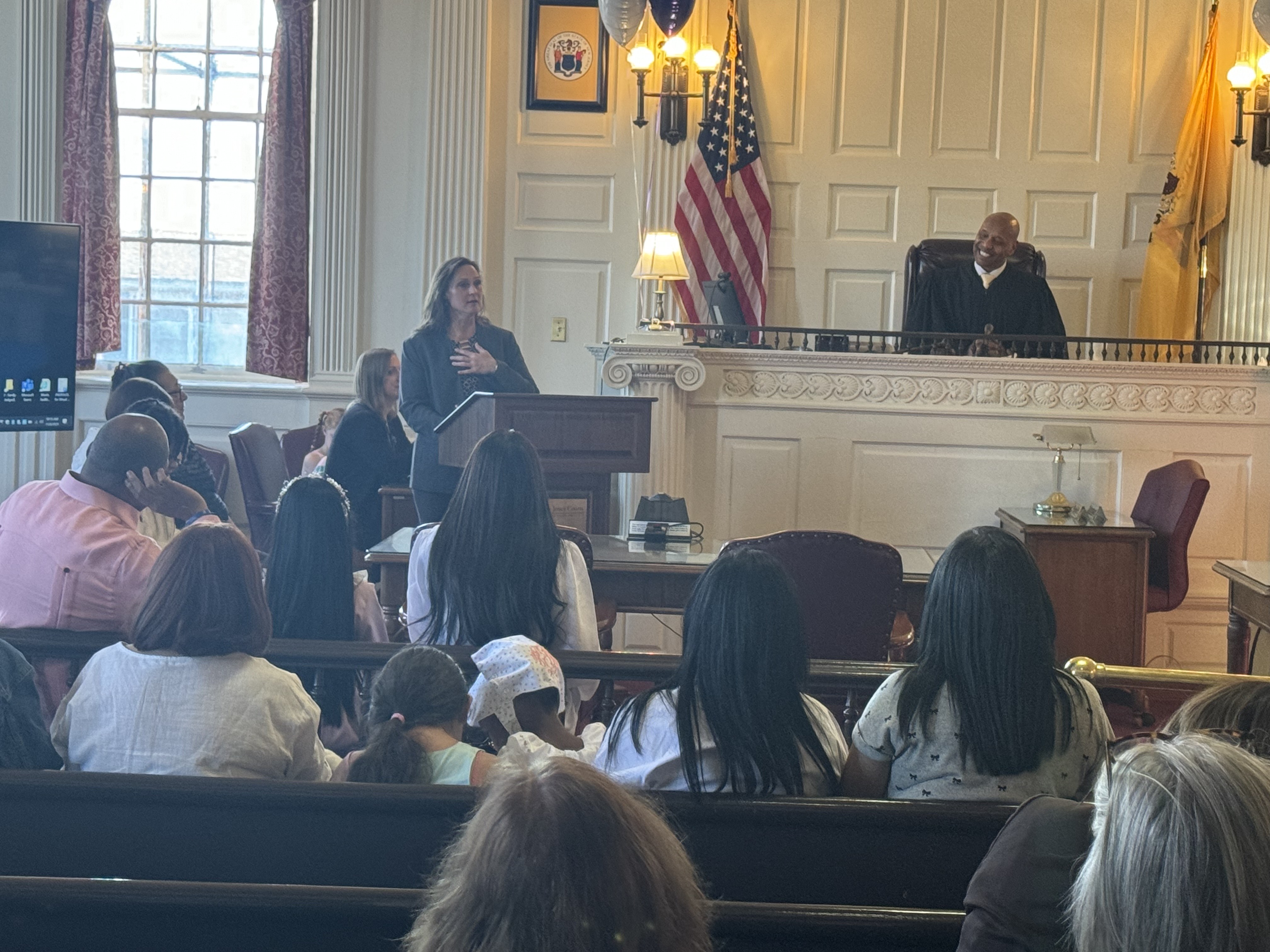 Heather Darling speaking at National Adoption Day