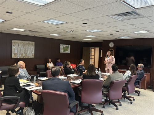 Surrogate Darling speaking at a Randolph Council meeting