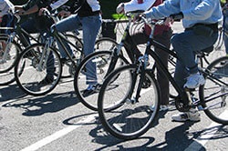Group of people on bicycles