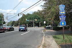 Routes 510 and 632, intersection