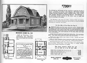 Advertisement for home #103, including illustration and floor plans