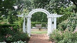 Arch entrance to the rose garden