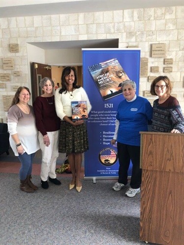 Wonderful book signing at Adath Shalom Synagogue and reading with author, community leader, entrepreneur and Human Relations Commissioner Yvette Long– congratulations on the publication of African American History: the Untold Stories!