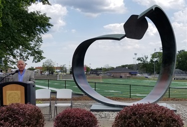 Sculptor, Dr. Edward M. Adams, recalls  the inspiration and creative process that led to the creation of his sculpture, “Courage and Compassion.”