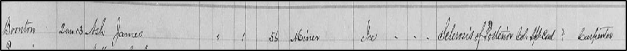Ash's name in a census log