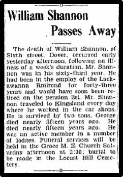 Shannon's obituary