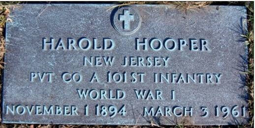 Harold Hooper's gravestone
