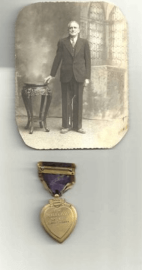 Masker and his Purple Heart medal