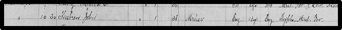 Kabren's name in a census log