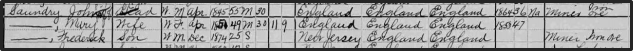 John Saundry's name in a census log