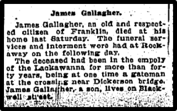 Gallagher's obituary