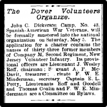 The Dover Volunteers Organize.