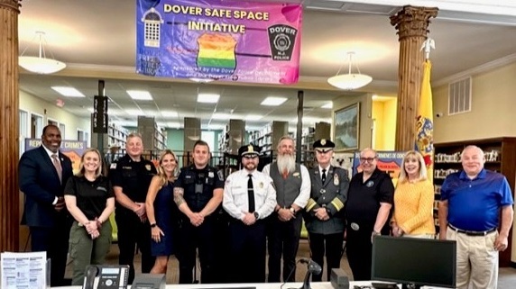(Photo: The law enforcement and community partners at the launch of the Safe Space Initiative ceremony at the Dover Public Library on June 1, 2023. Credit | MCPO)