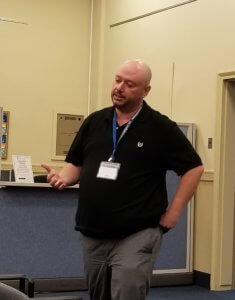 Mental Health Advocate Al Shurdom of the Mental Health Association of Essex and Morris conducts Police Assisted Addiction & Recovery Initiative training for Morris County Sheriff's Officers