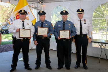 From L to R: Correctional Police Lieutenant Thomas Markey, Correctional Police Corporal Lohmus, Correctional Police Officer Goodman, Sheriff Gannon