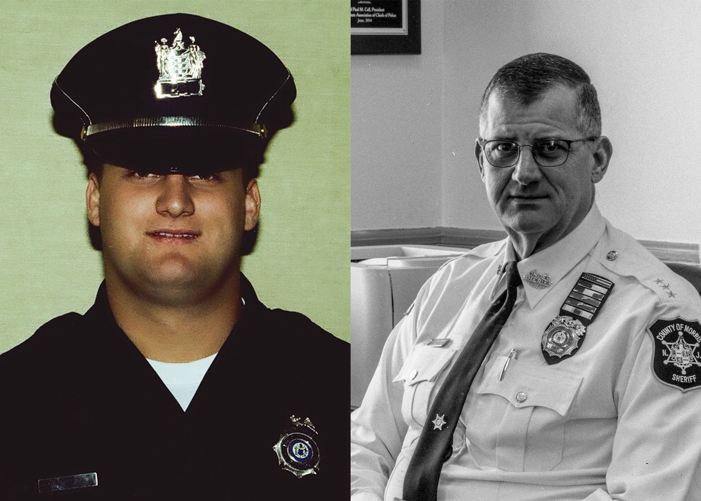 (Photo: Undersheriff Spitzer, 1983 and current. Credit | Morris County)
