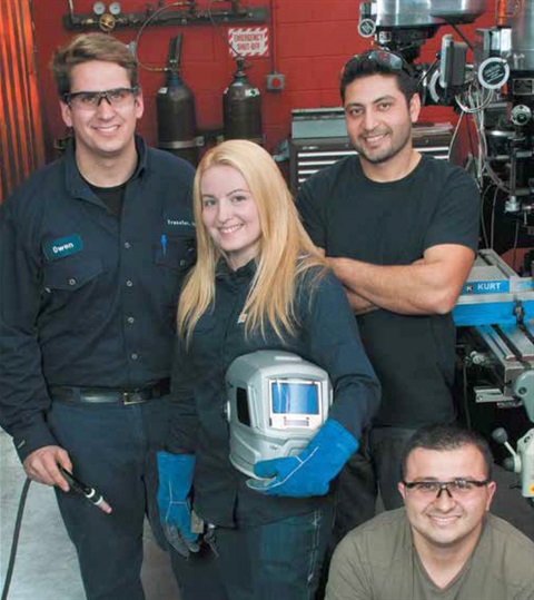 Students in trades programs