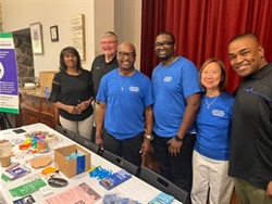 Theresa Maughan, Morris County Prosecutor Robert Carroll, HRC Chair, Clarence Curry, Jr., Osman Davies, Jasmine Lim, and a visitor from the Morris County Prosecutor’s Office.