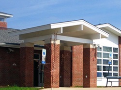 Outside of the Youth Shelter