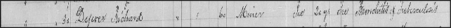 Dyever's name in a census log