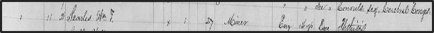 Searles' name in a census log