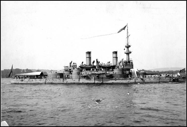 Image of USS Indiana BB-1 battleship