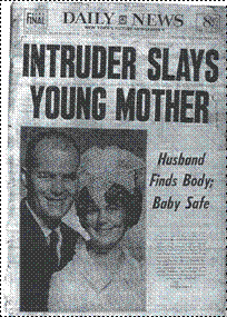 Newspaper clipping - 'Intruder Slays Young Mother'