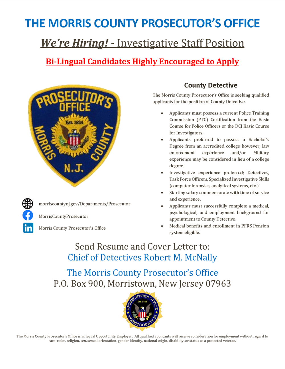 Careers Morris County, NJ