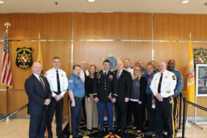 Sheriff Gannon & PBA officers pose with Community Hope staff 