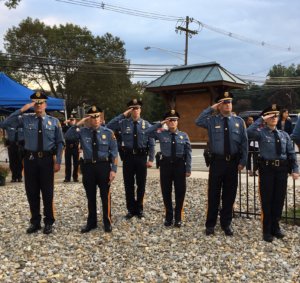 Command staff of the Morris County Sheriff's Office at the 9/11 Remembrance and Candlelight Vigil on Sept. 8, 2019.
