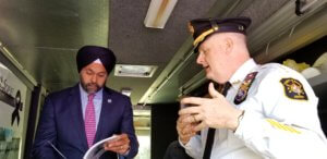 Sheriff James M. Gannon and Attorney General Gurbir Grewal in Dover