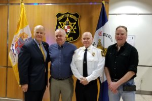 From left, Morris County Sheriff James M. Gannon, Captain James Janzen, Correctional Facility Undersheriff Alan Robinson, Captain Robert McCaffrey