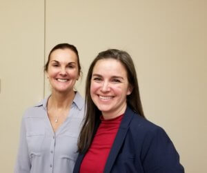 Morris County Sheriff's Office Chief Officer Kelley Zienowicz, right, with CCM Criminal Justice Assistant Professor Dr. Maureen Kazaba.