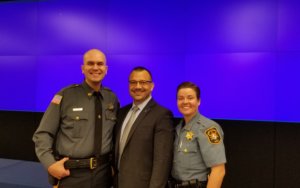 From left, Morris County Sheriff's Office Bureau of Corrections Officer Anthony Perez, Middlesex County Department of Corrections Chief Investigator David D'Amico, and Morris County Sheriff's Office Investigator Ashley Craig. All are LGBTQ law enforcement liaisons for their departments.