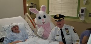 Easter Bunny and Morris County Sheriff James M. Gannon 