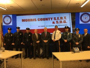 Members of the Morris County SERT with Sheriff James M. Gannon