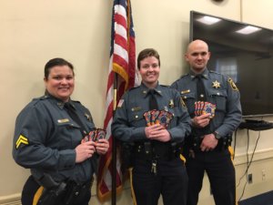 Autrism Awareness Patches and Morris County Sheriff's Officers