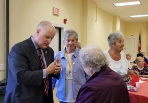 Morris County Sheriff James M. Gannon speaks to members of the Randolph Seniors Club after his presentation on June 11 to the group about the opioid epidemic in Morris County.
