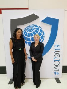 Leaders in the Morris County Sheriff's Office Hope One mobile resource and recovery program: Madine Despeine-Udoh, Director of Self-Help, Advocacy and Education for the Mental Health Association of Essex and Morris, and Morris County Sheriff's Office Corporal Erica Valvano.