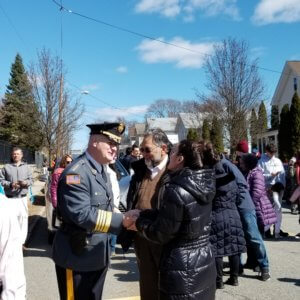 Sheriff Gannon at prayer event in Boonton