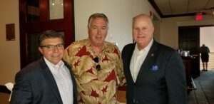 From left, state Assemblyman Anthony M. Bucco, Rusty Wallin of Mountain Lakes, and Morris County Sheriff James M. Gannon at the Michael Wallin Memorial Golf Classic that benefits people struggling with addiction. 